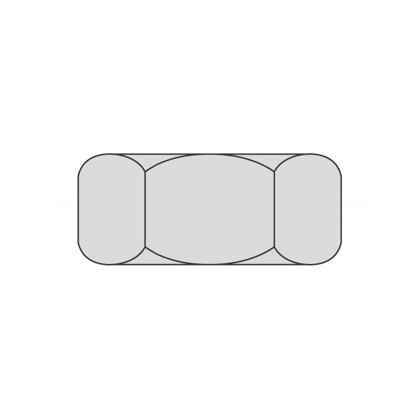Newport Fasteners Hex Nut, 3/4"-10, Steel, Grade 2, Hot Dipped Galvanized, 41/64 in Ht, 400 PK NB323280B-400 - main
